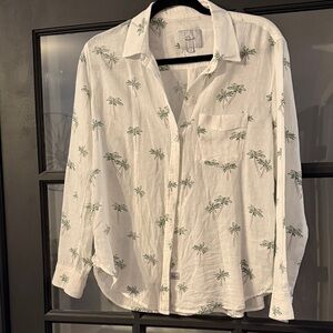 Rails Charli Sketched Palms Vacation Button-Down Shirt